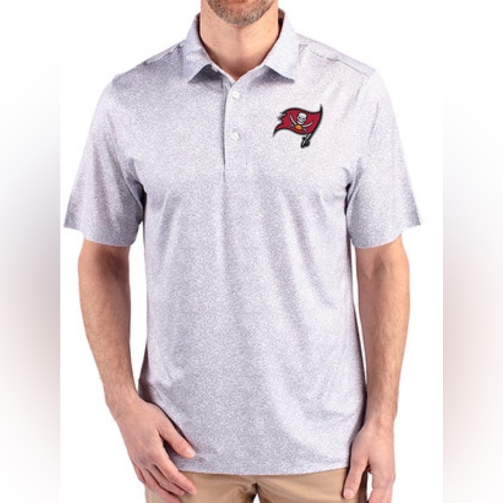 Tampa Bay Buccaneers Cutter & Buck Pike Constellation Print Stretch Mens Polo